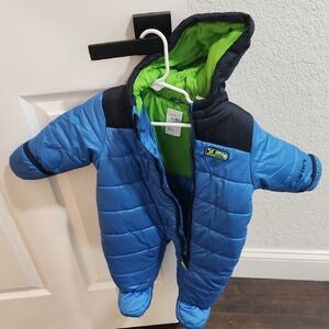 Carter's Blue and Green Adventure Snowsuit Like New!